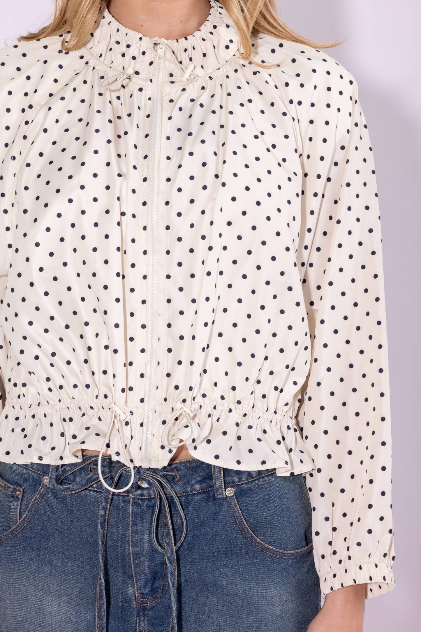 Spot On Peplum Windbreaker