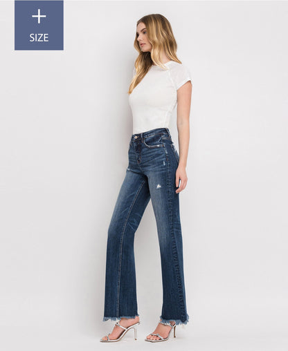 Plus High Rise Dad Jean | Dark Wash