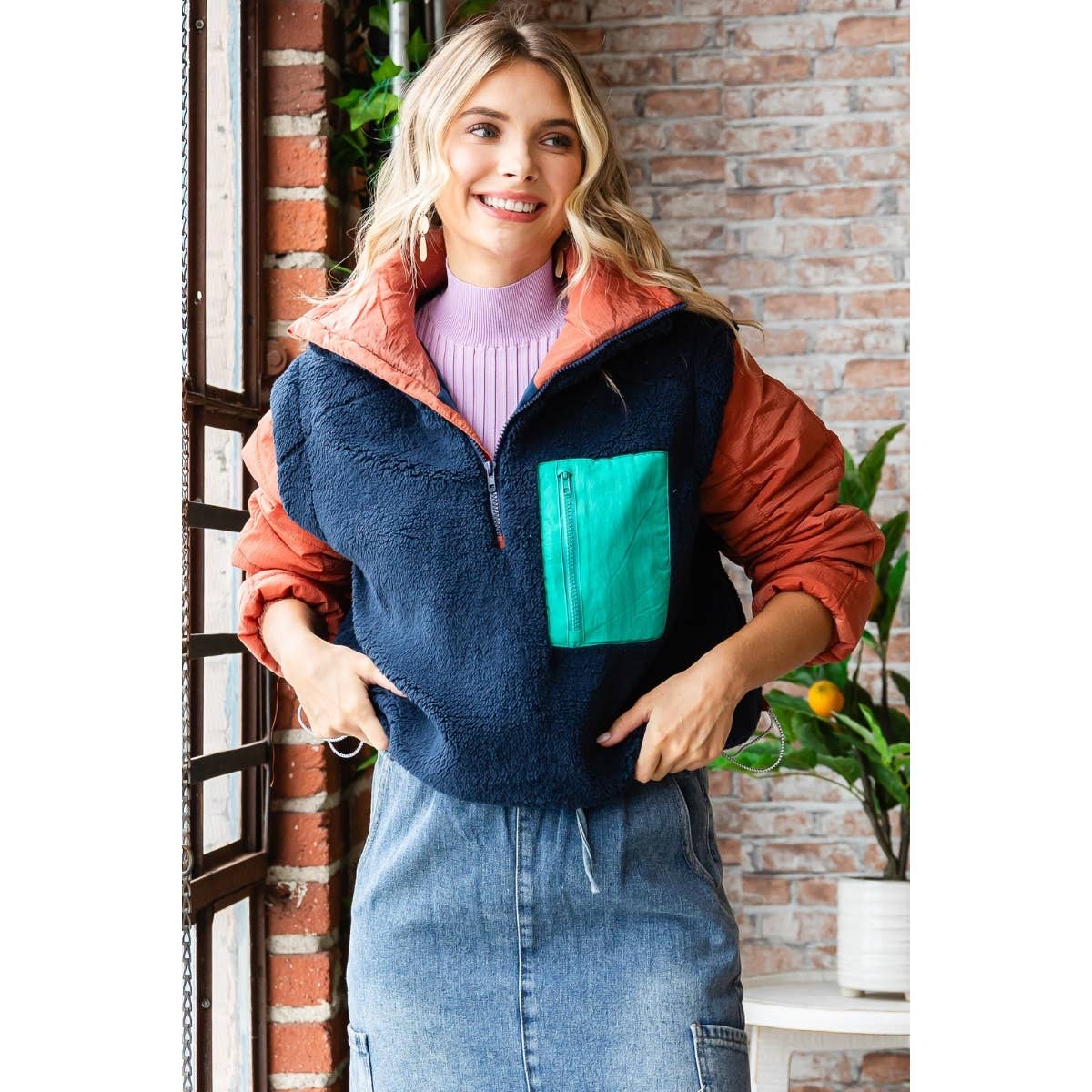 Alpine Quilted Half-Zip Sherpa | Choose Color