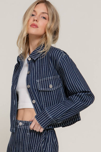 Stripe Denim Jacket