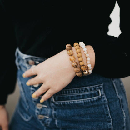 Triple Threat Natural Stone Bracelet
