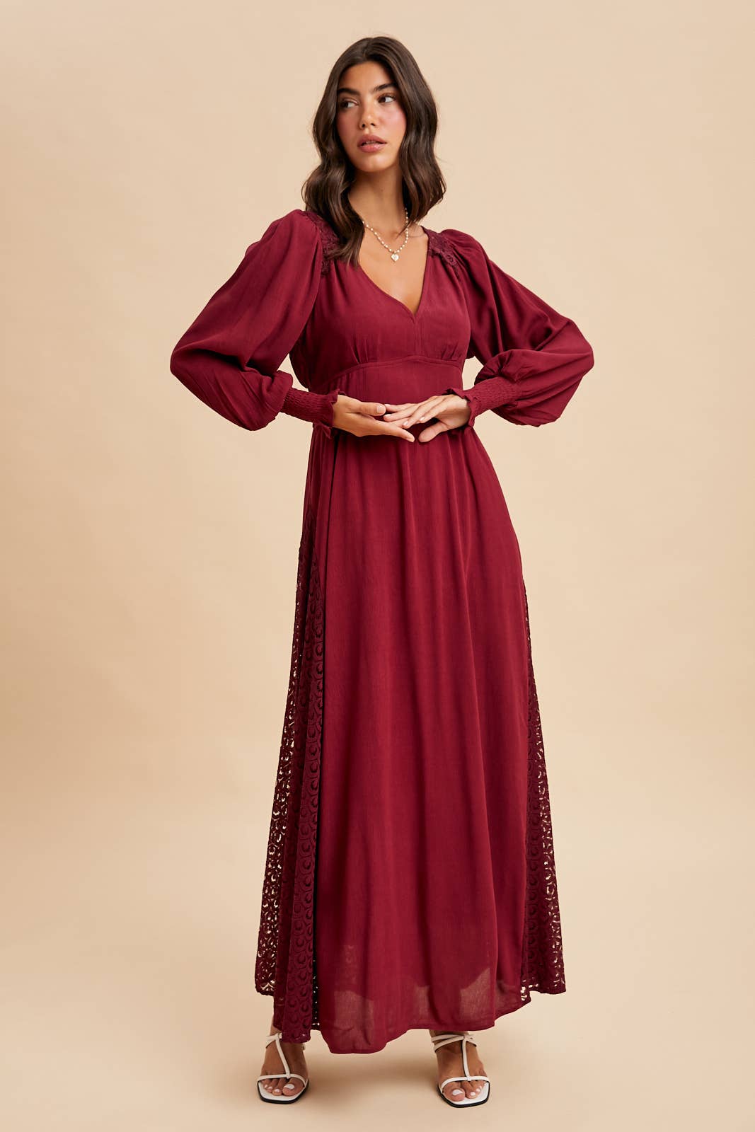 Midnight Lace Maxi Dress