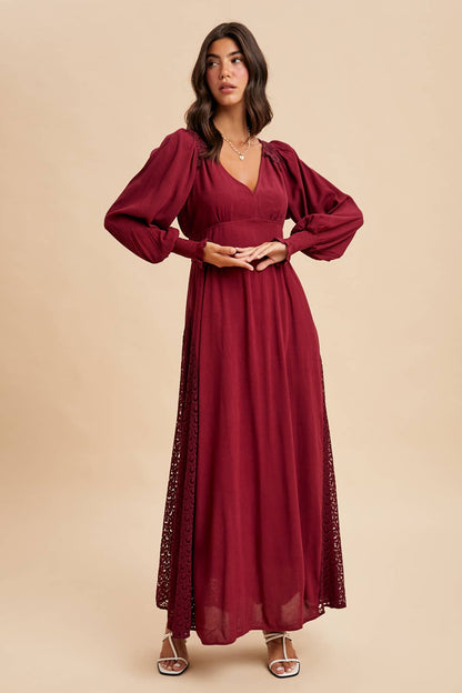 Midnight Lace Maxi Dress