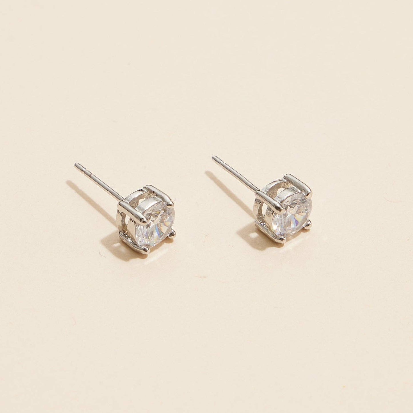 Classic Sparkle 6mm CZ Stud Earrings