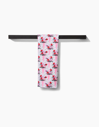 Geometry Love Bouquet Tea Towel