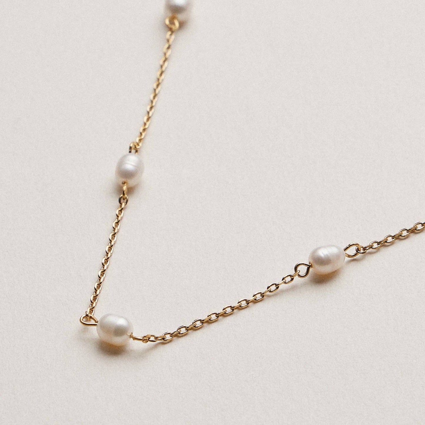 Sienna Pearl Station Necklace