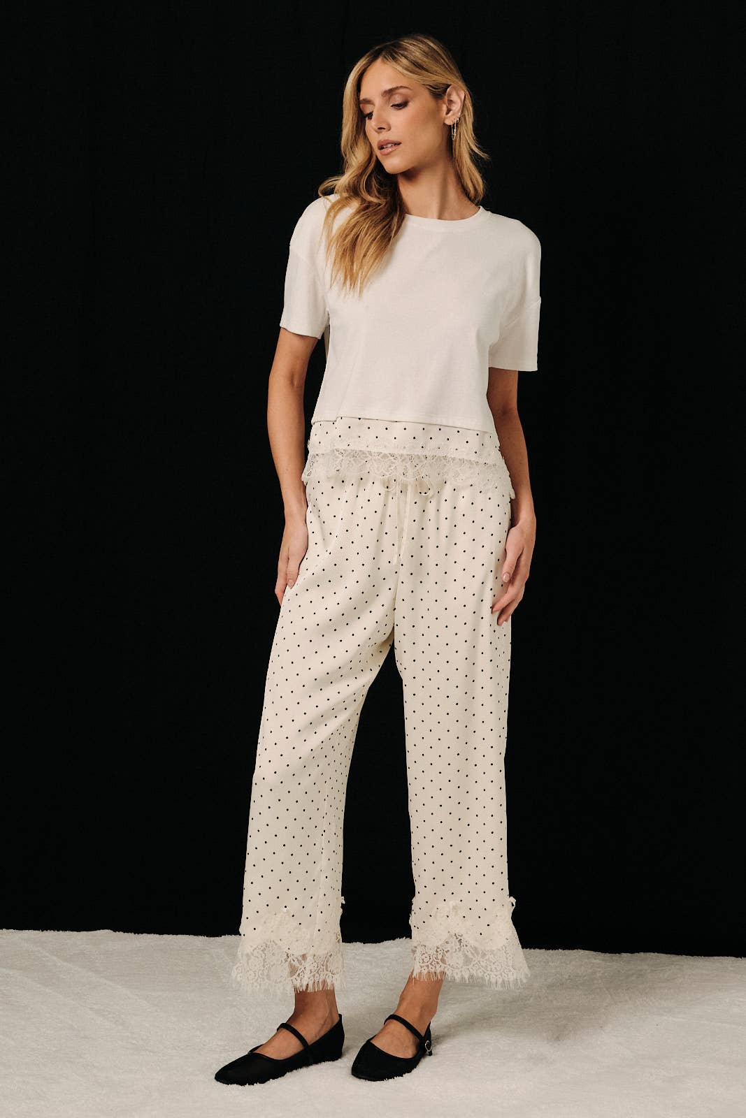 Midnight Dot Lace Trousers