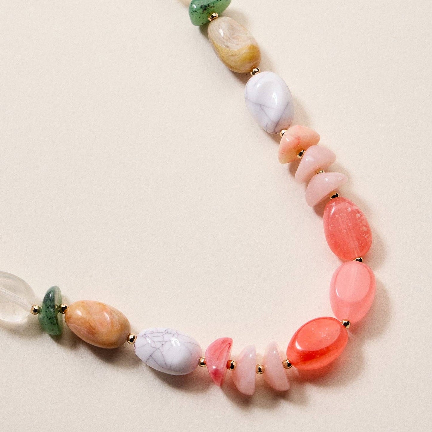 Organic Resin Bead Necklace