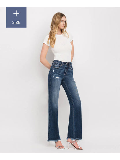 Plus High Rise Dad Jean | Dark Wash