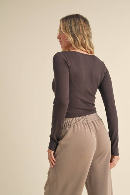 Square Neck Seamless Top | Choose Color