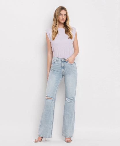 90's Vintage Super High Rise Flare Jeans