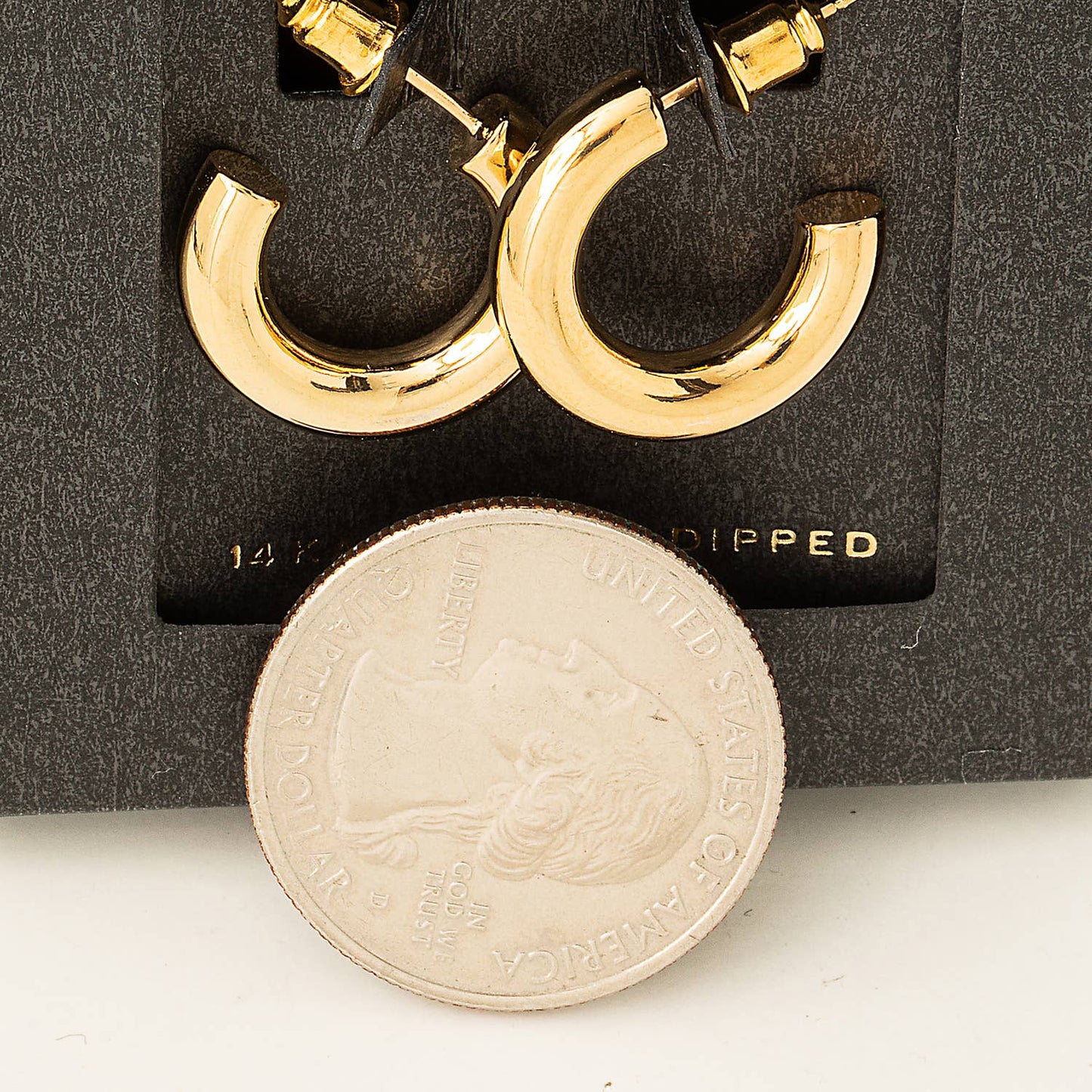 Secret Box Gold Dipped Hoop Earrings