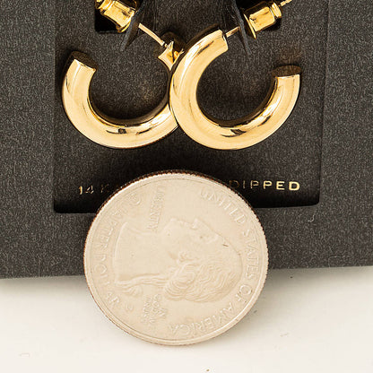 Secret Box Gold Dipped Hoop Earrings