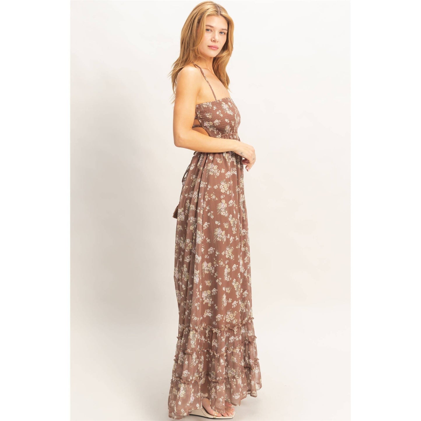 Smocked Floral Maxi Dress