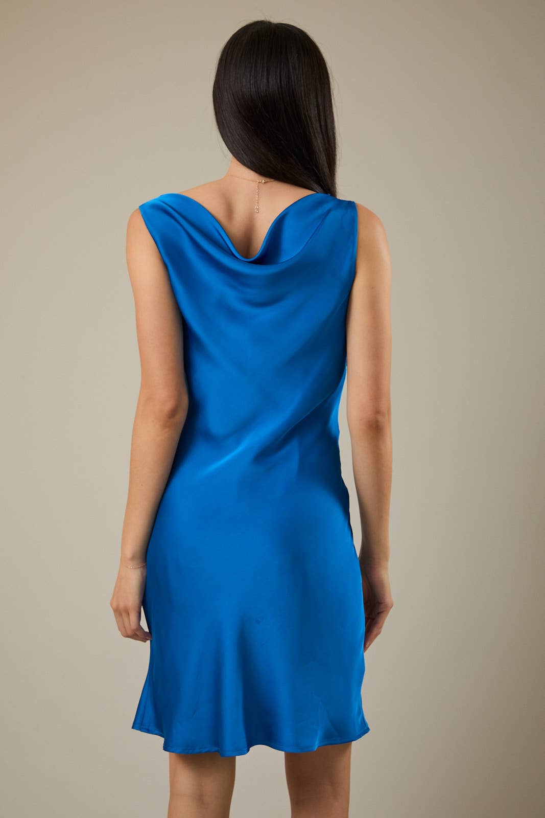 Blue Skies Satin Mini Dress