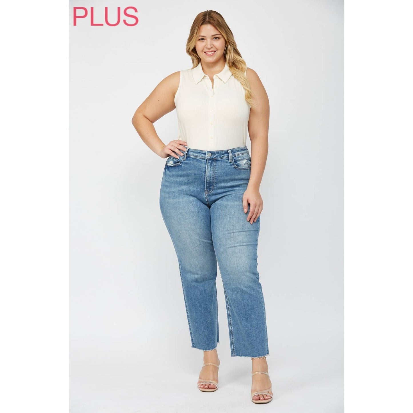 Plus Super High Rise Straight Leg Jean
