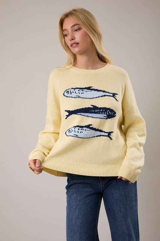 Catch of the Day Knit Sweater