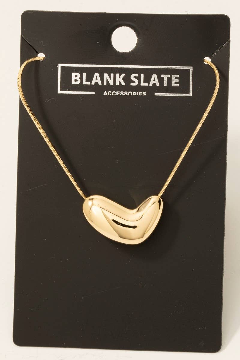 Abstract Heart Pendant Necklace