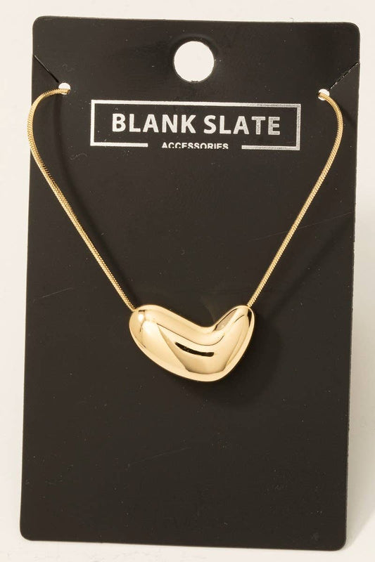 Abstract Heart Pendant Necklace