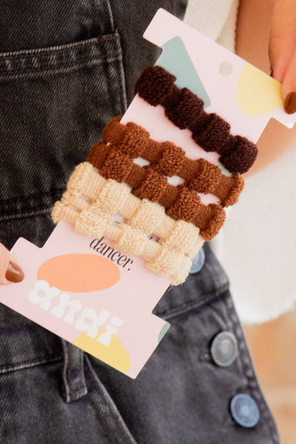 Dashed Neutral Hair Tie 5-Pack