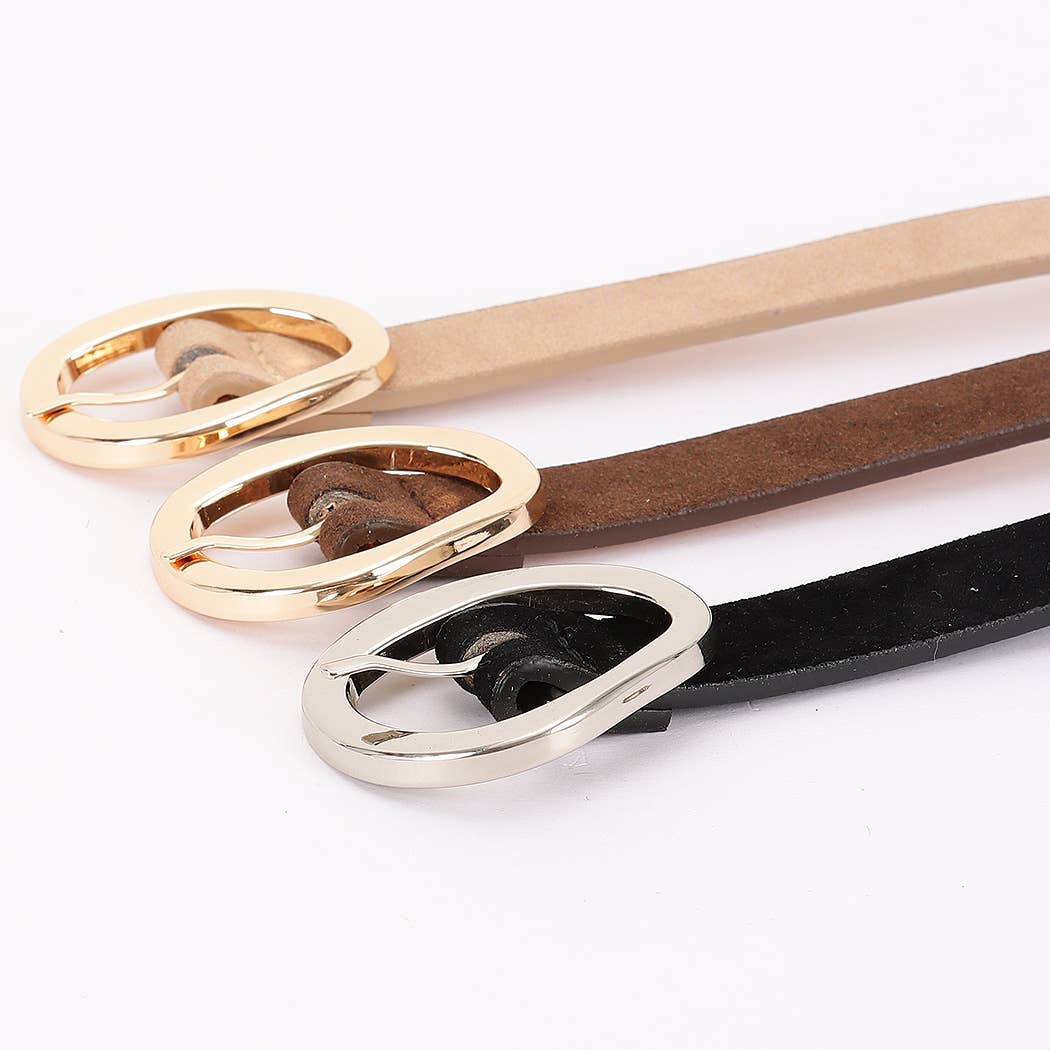 Classic Oval Buckle Belt | Choose Color