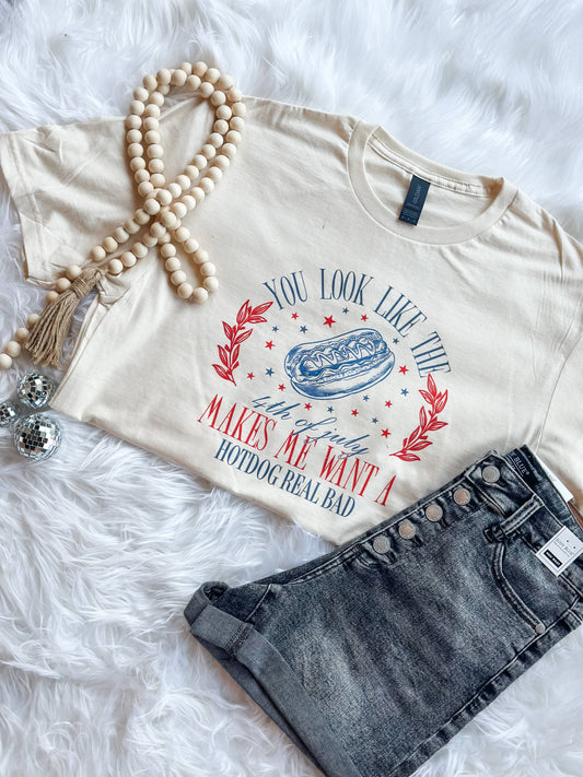 4th of July Hot Dog Tee 