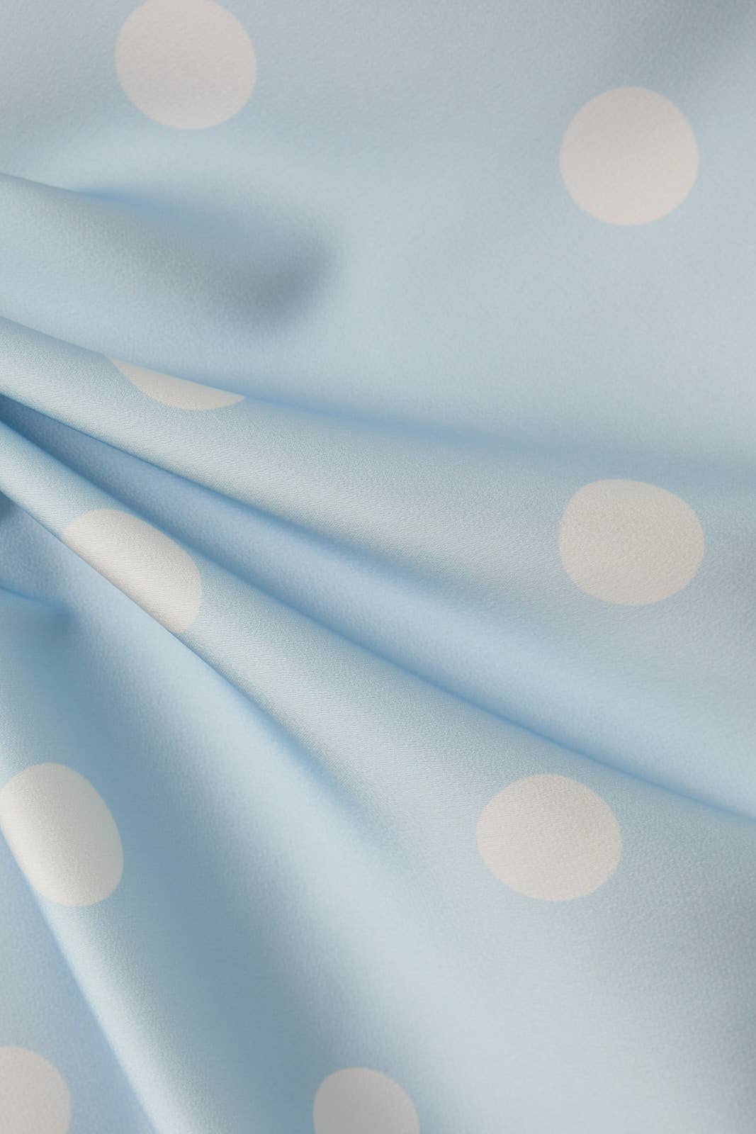 Polka Dot Satin Midi Skirt