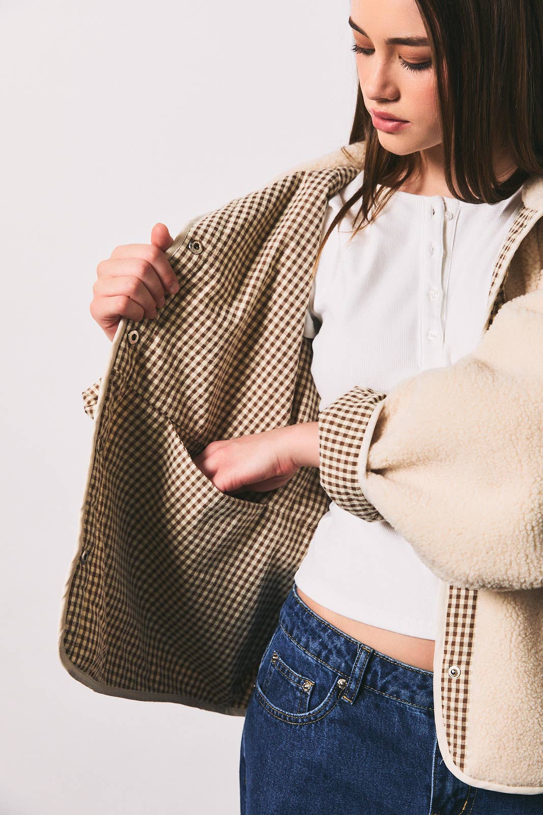 Gingham & Grain Reversible Jacket