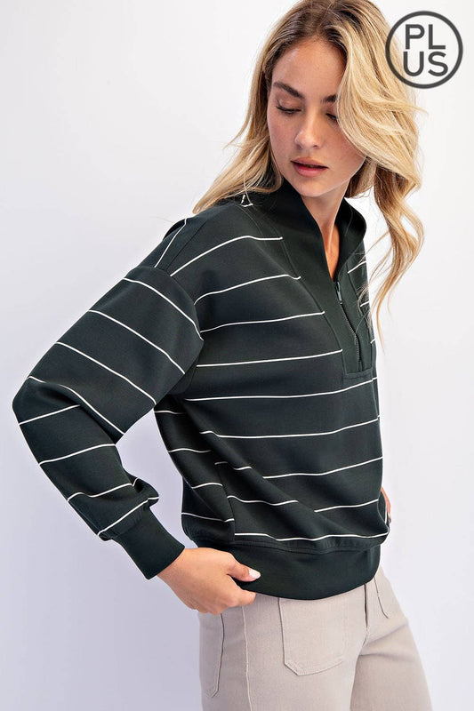 Plus Scuba V-Neck Pullover