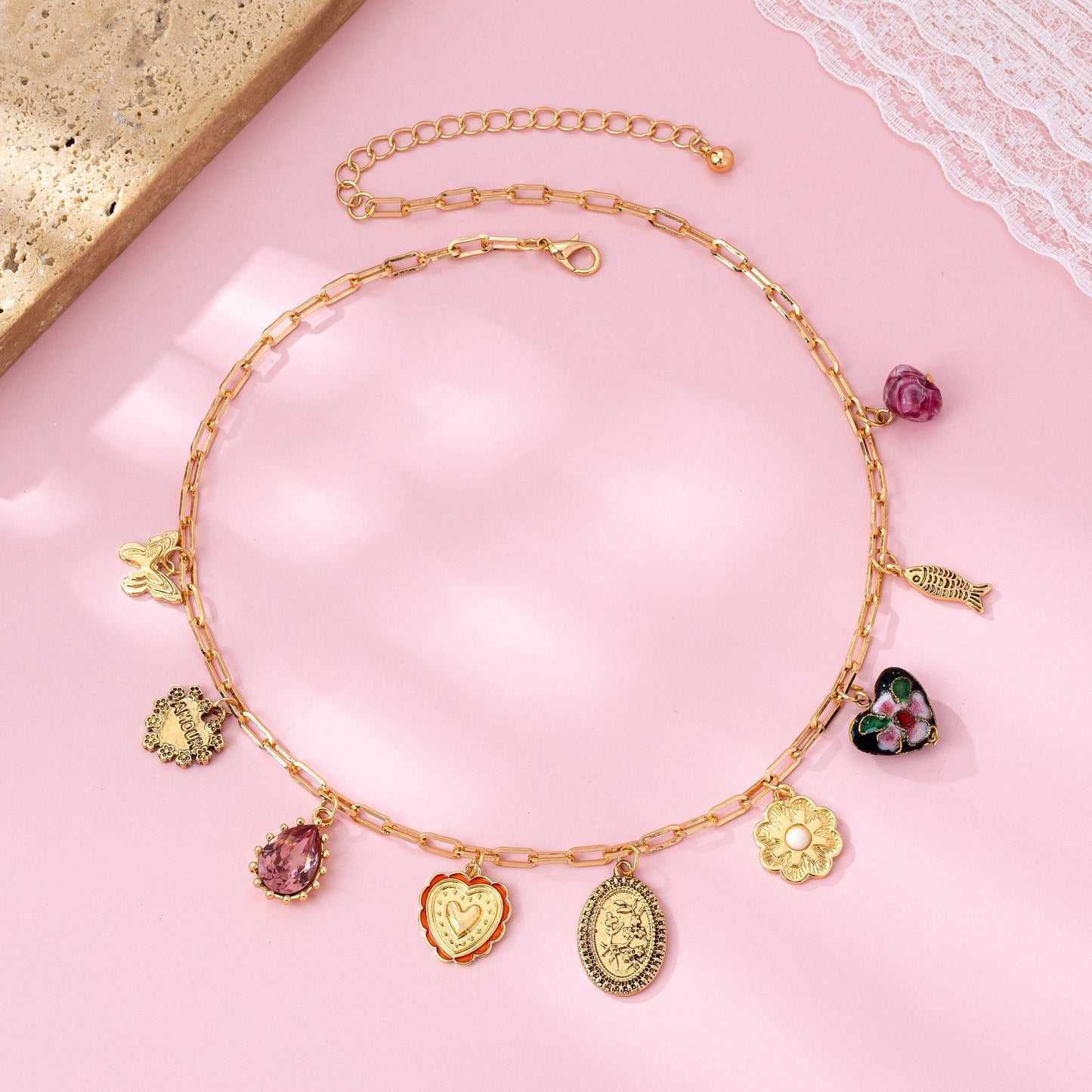 Romance Garden Charm Necklace