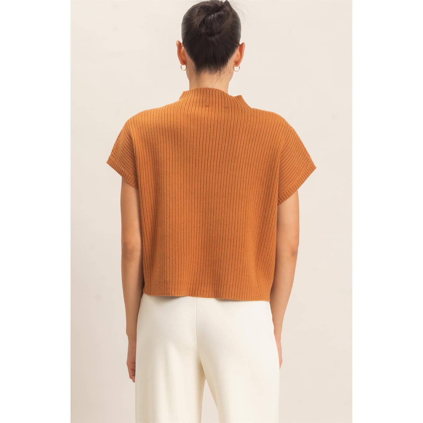 Camel Crush Ribbed Sweater
