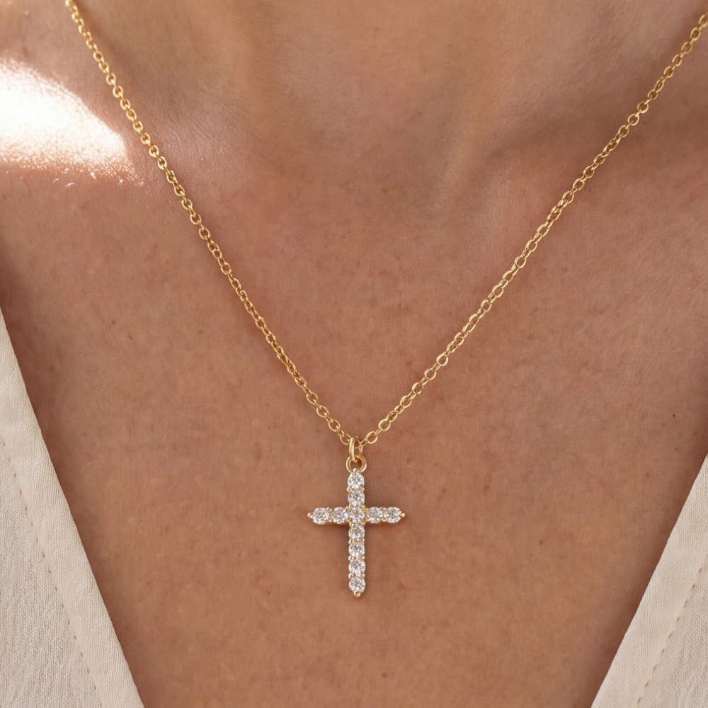 Faithful Spark Cross Necklace