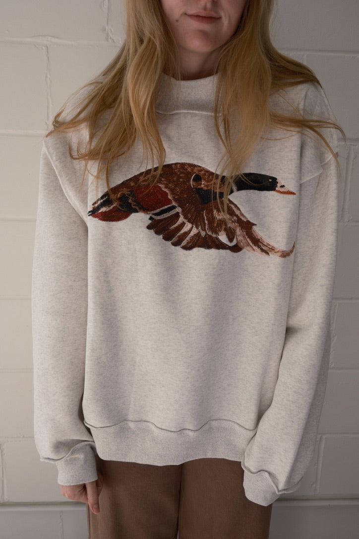 Mallard Embroidered Mockneck Sweatshirt