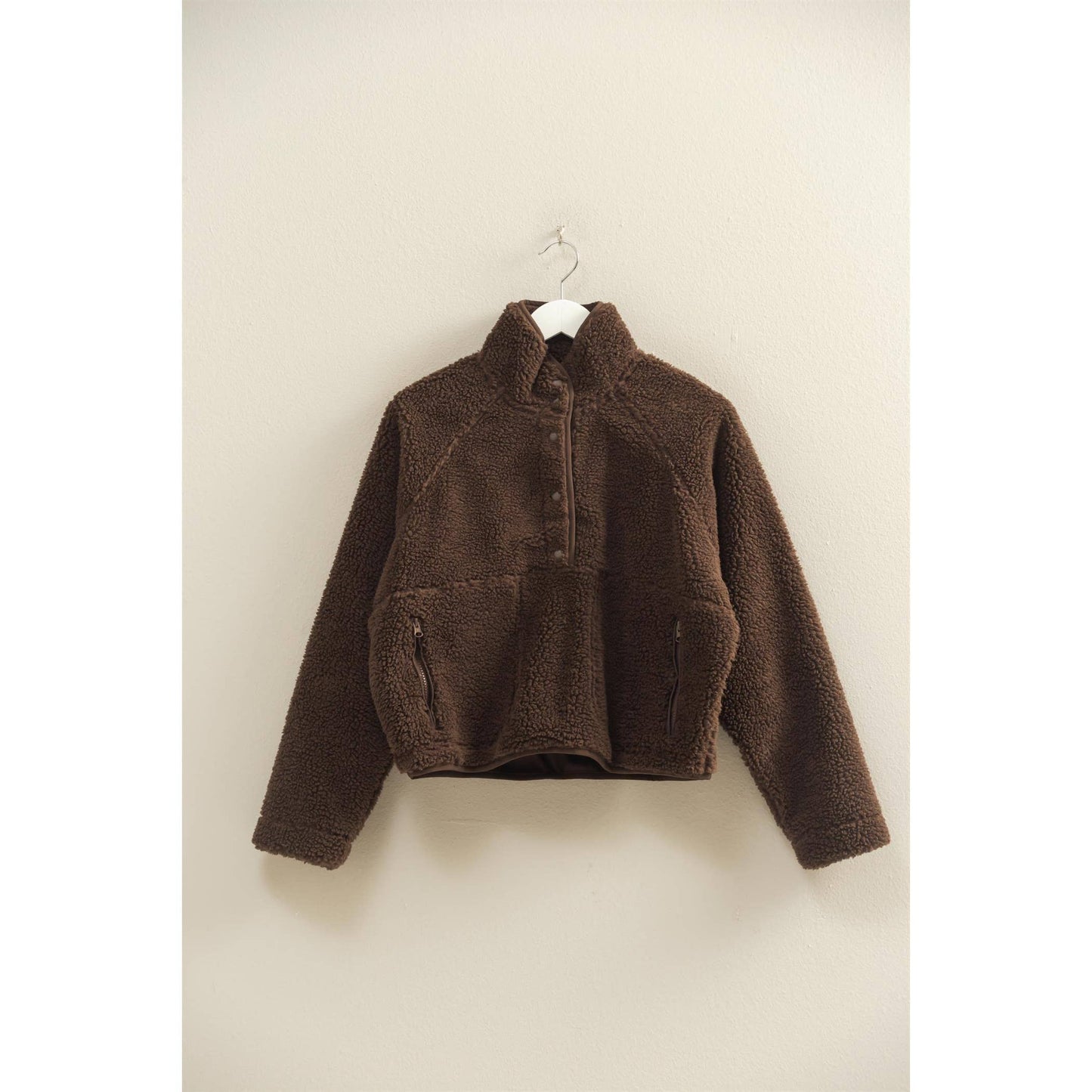 Cozy Sherpa Jacket With Pockets