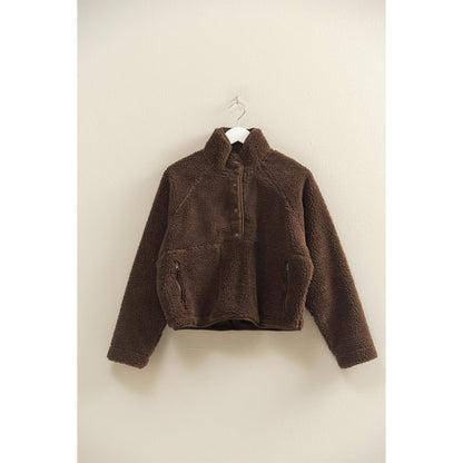 Cozy Sherpa Jacket With Pockets