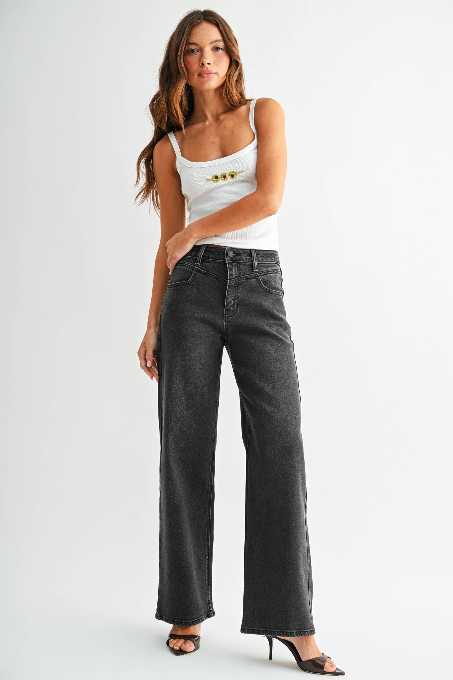 Washed Black Straight-Leg Jeans | JBD