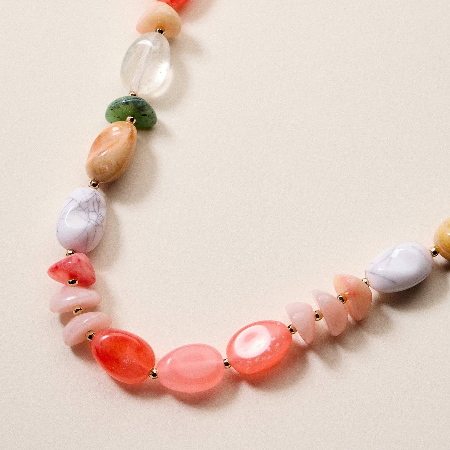Organic Resin Bead Necklace