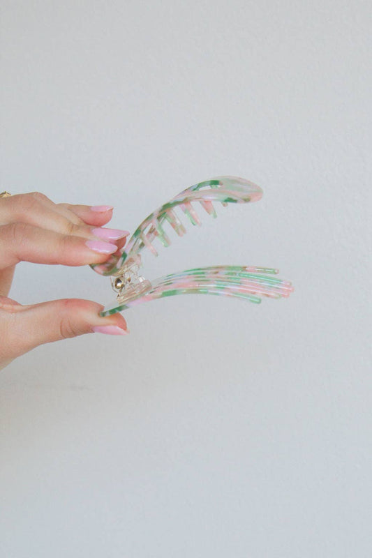 Acetate Circle Cutout Flat Claw Clips