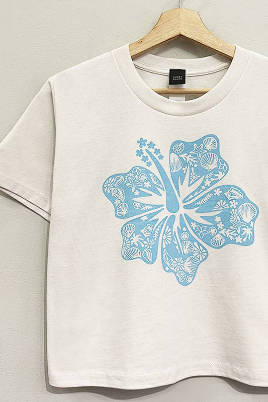 Hibiscus Coast Cropped Tee