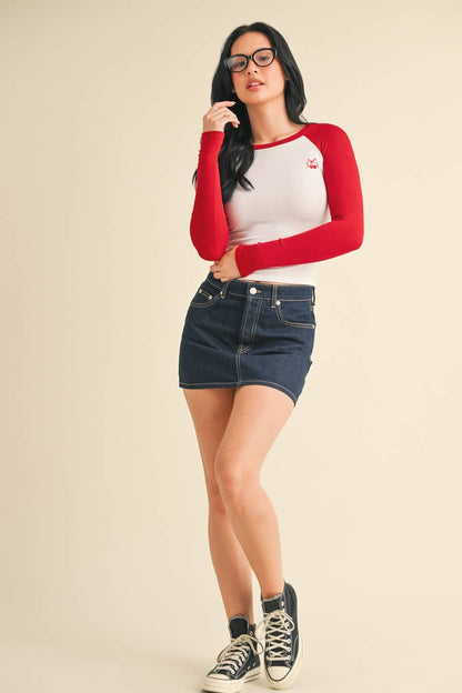 Cherry Long Sleeve Tee | Choose Color