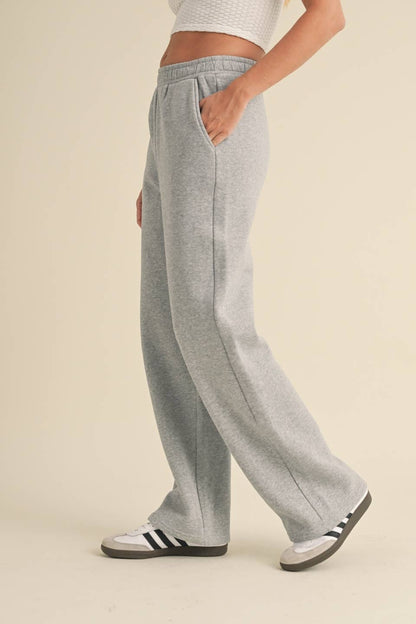 Cozy Fleece Wide Leg Sweatpants | Choose Color