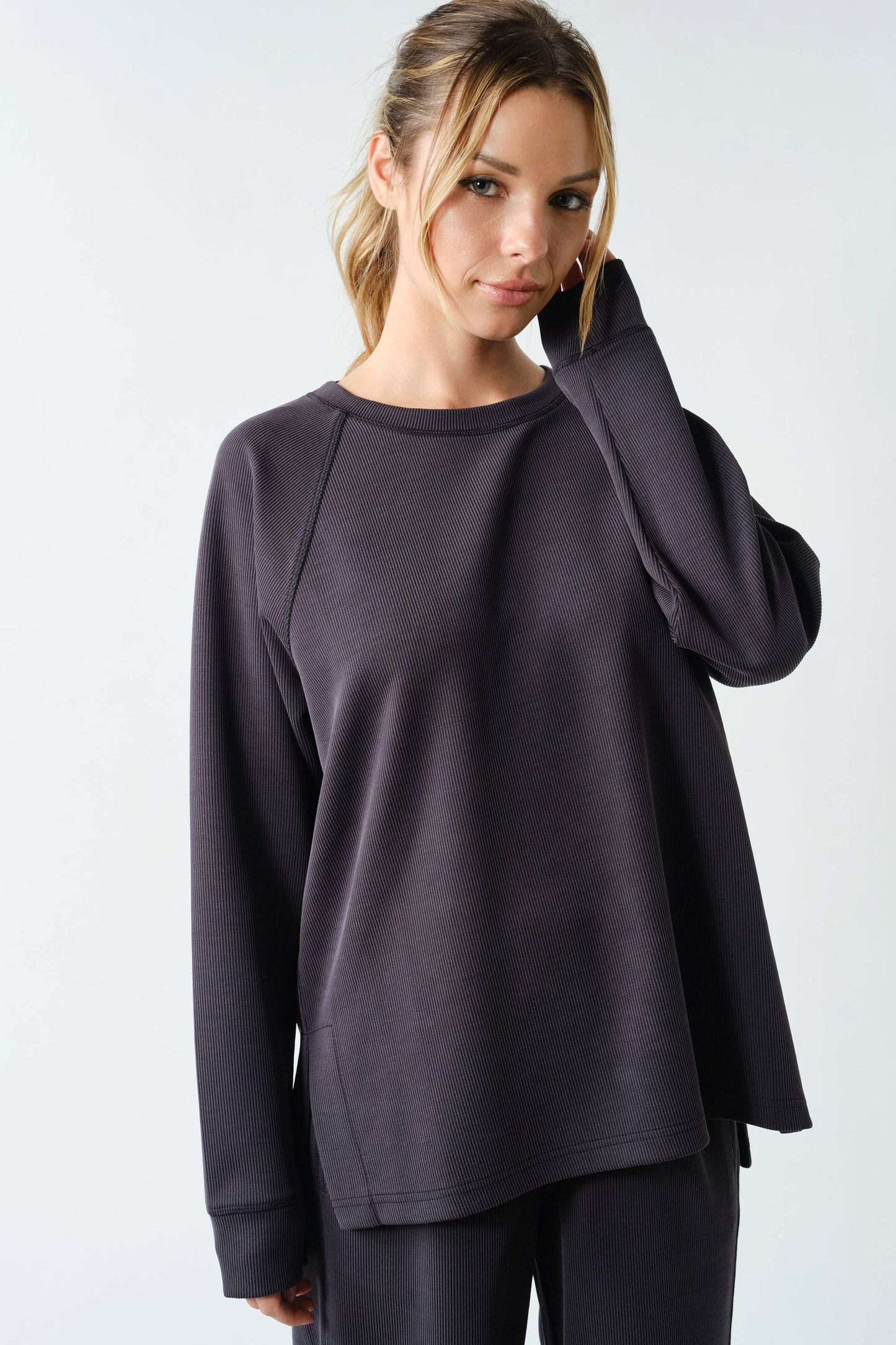 Luxe Sand Wash Rib Tee