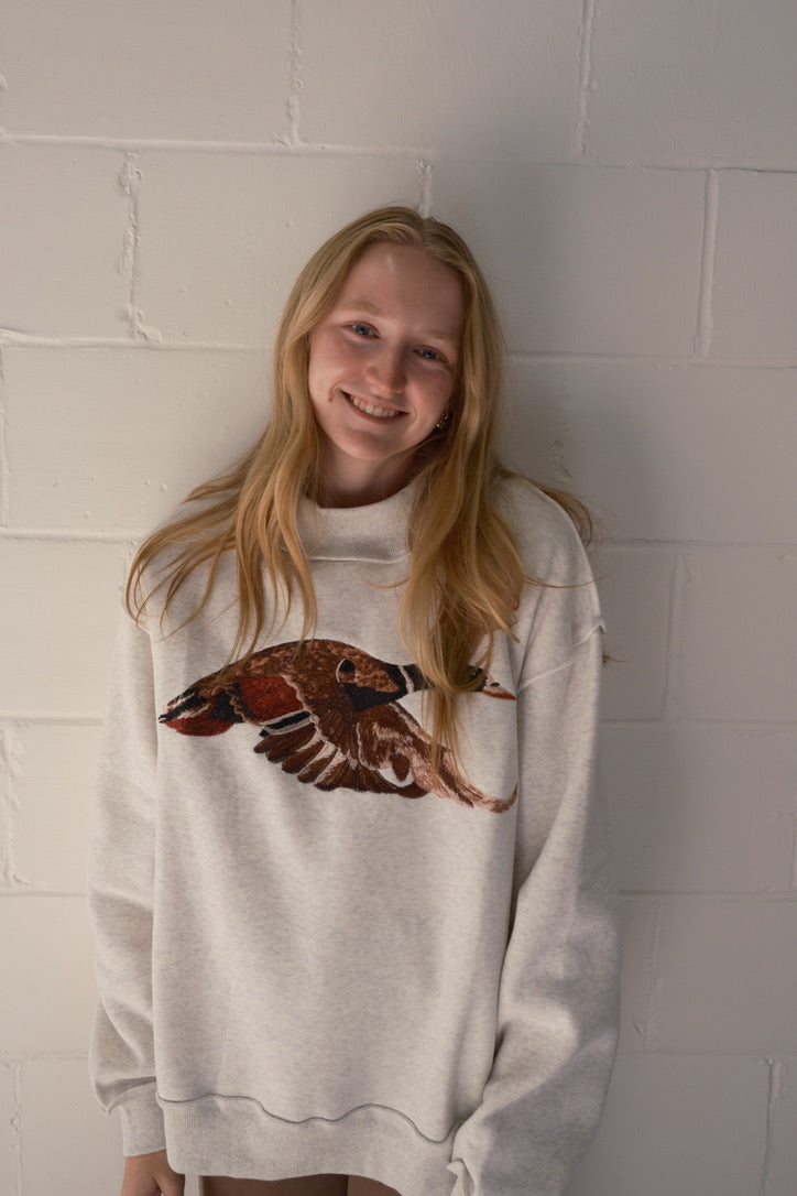 Mallard Embroidered Mockneck Sweatshirt