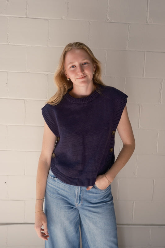 Side Detail Sweater Vest