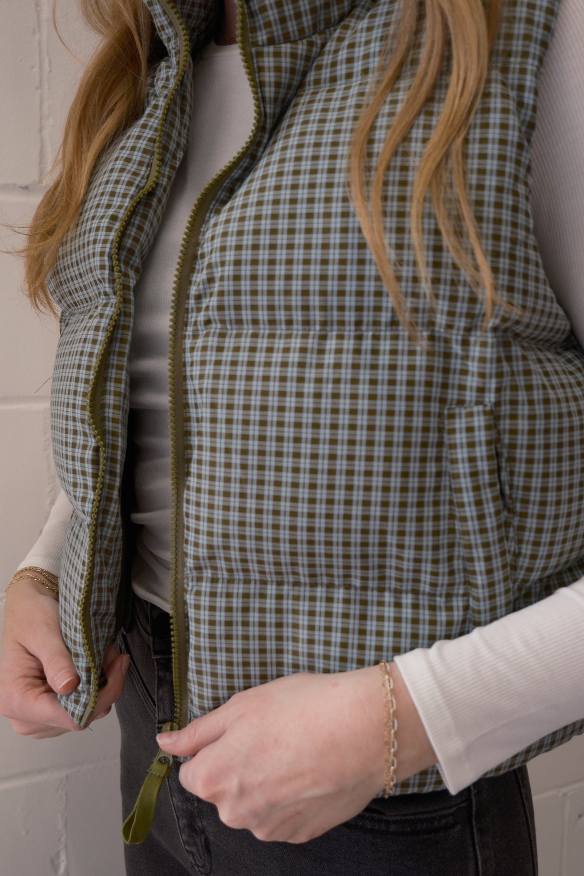 Lennox Check Puffer Vest