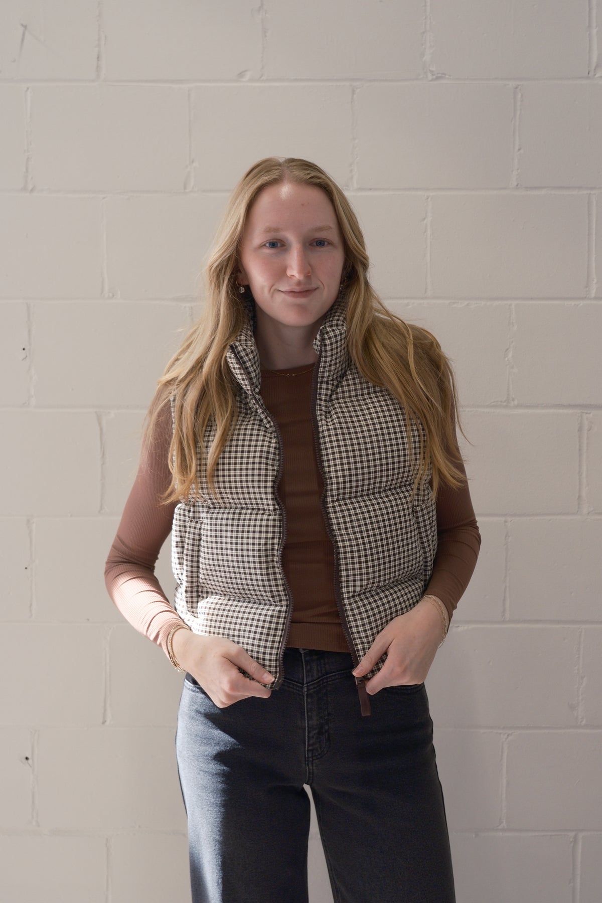 Lennox Check Puffer Vest