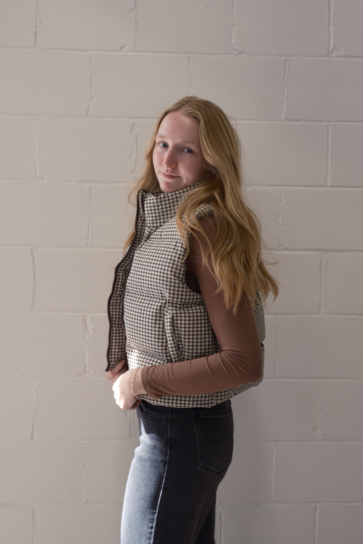 Lennox Check Puffer Vest