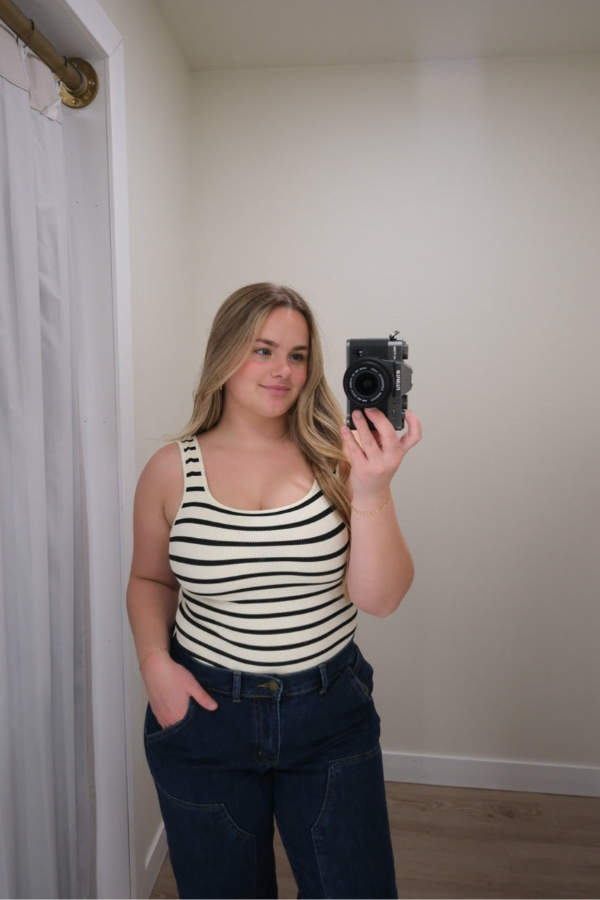 Smooth Lines Ribbed Bodysuit