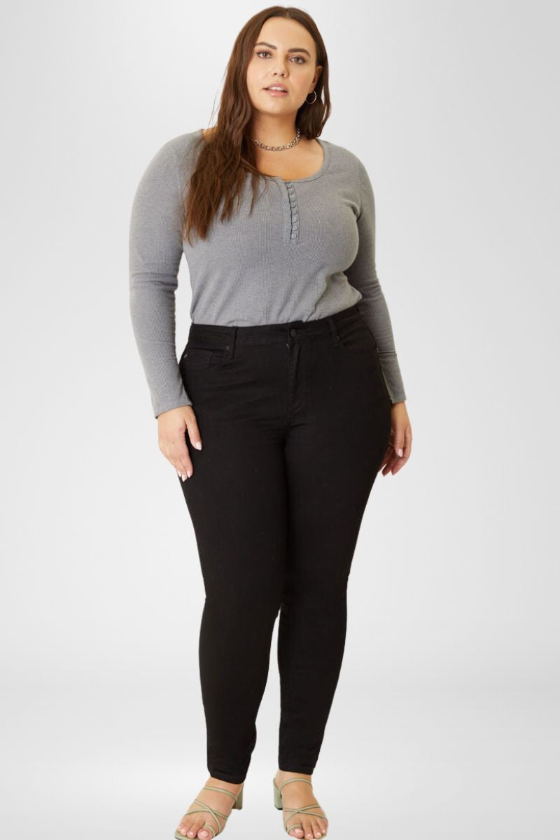 Plus High Rise Skinny Jeans | Black | FINAL SALE