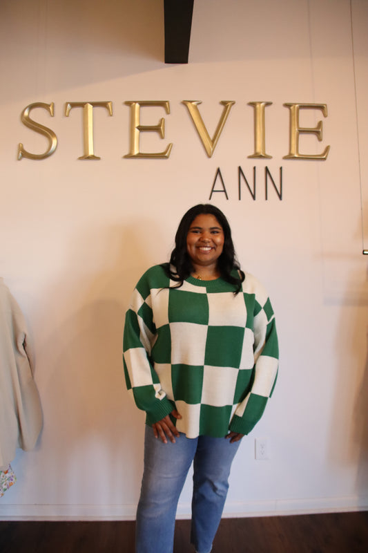 Plus Cozy Checkmate Sweater
